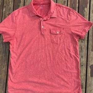 American Eagle Men's XL Coral short Sleeve Polo Shirt with Pocket